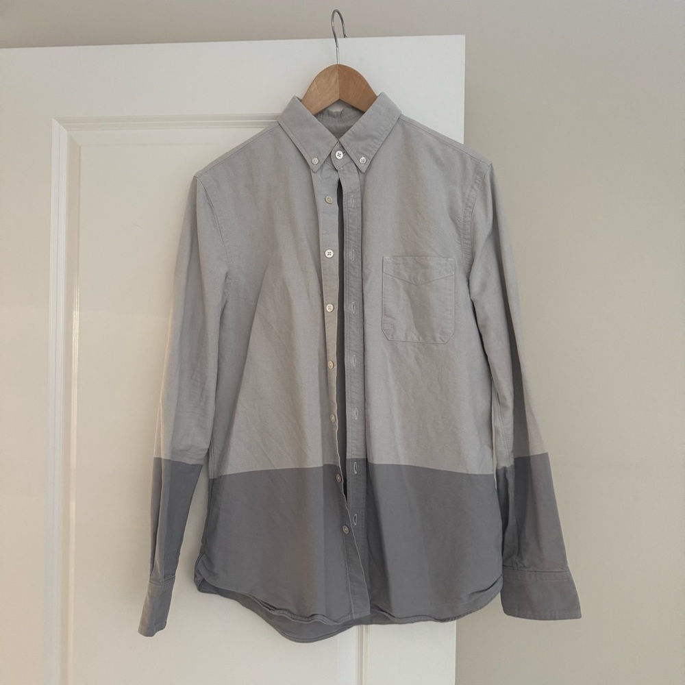 Wings + Horns Two-Tone Gray Button-Down Shirt